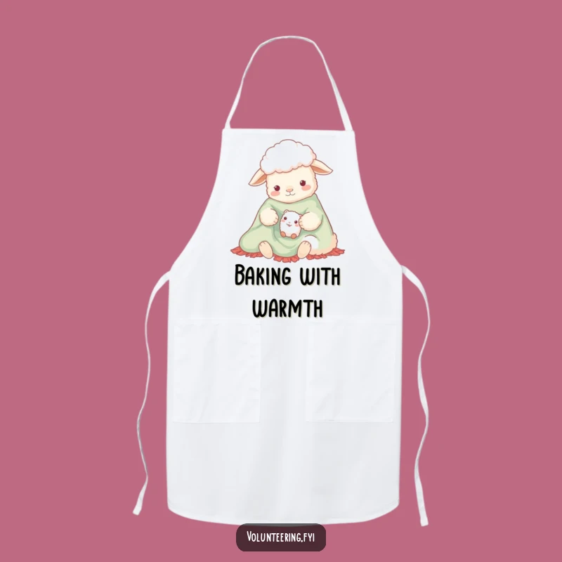 Funny Sheep Cozy Blanket Apron - Comical Kitchen Fun & Gift
