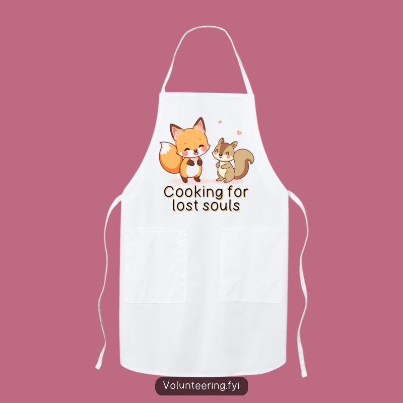 Funny Fox & Squirrel Apron - Kitchen Helpful Humor Gift