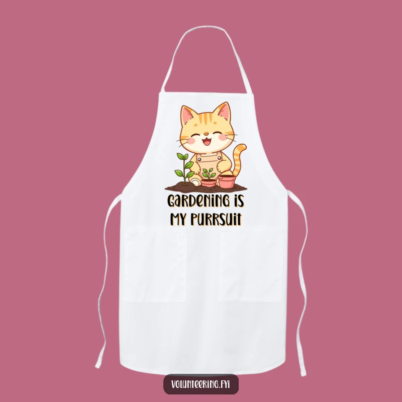 Funny Cat Gardener Apron: Cook and Plant with This Hilarious Feline Design
