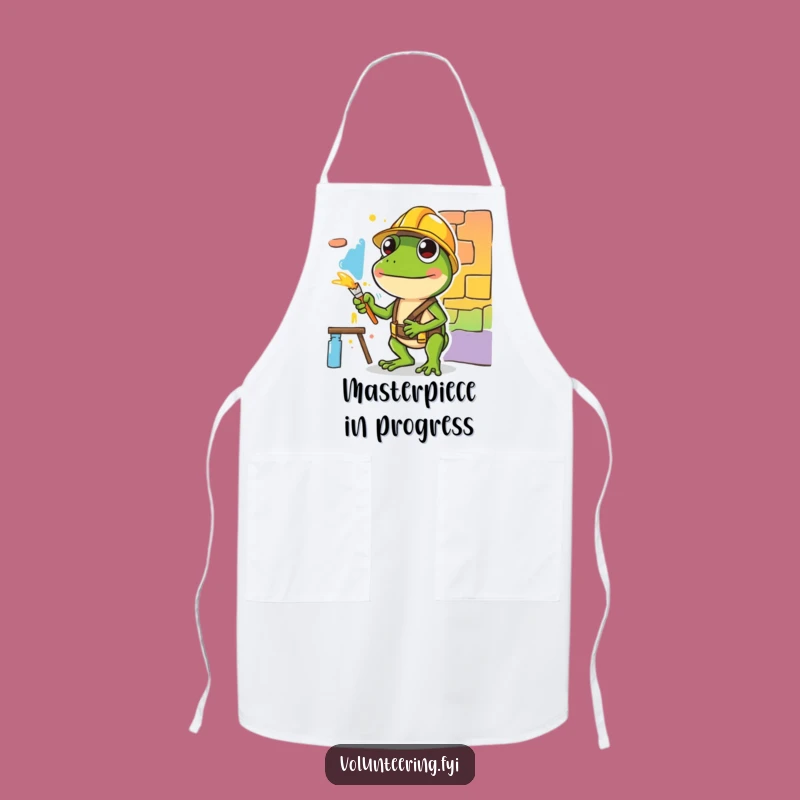Funny Frog Painter Apron - Hilarious Construction Art Kitchen Gift