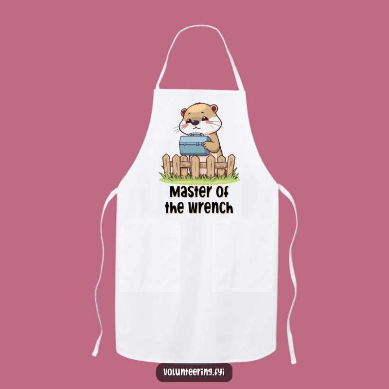 Funny Otter Workshop Apron: Helpful Friend for Projects