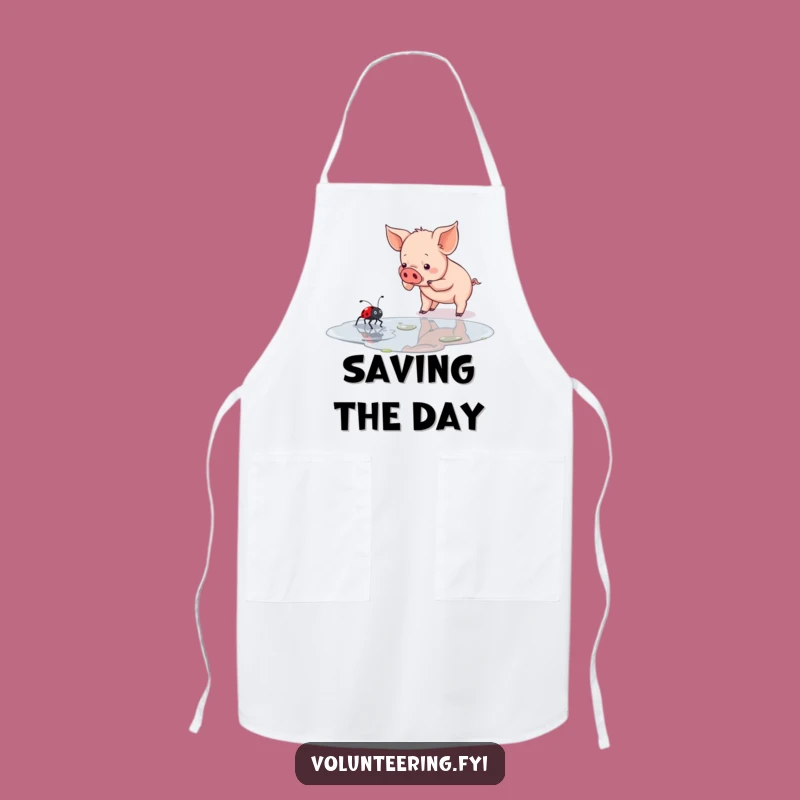 Funny Piglet & Ladybug Apron - Kitchen Helper Animal Design Gift
