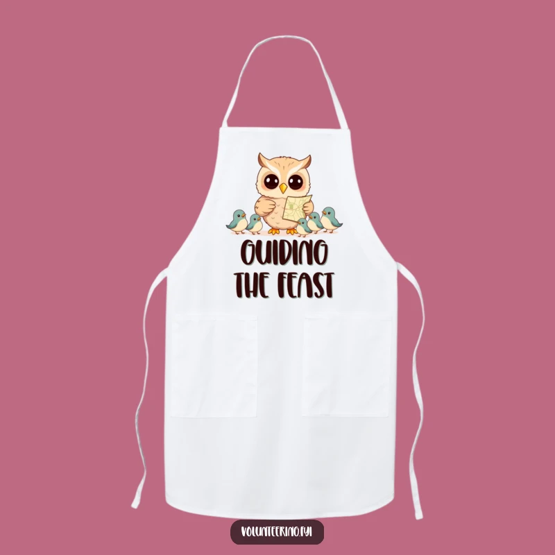 Funny Owl Map Navigator Apron - Comical Kitchen Guidance Gift