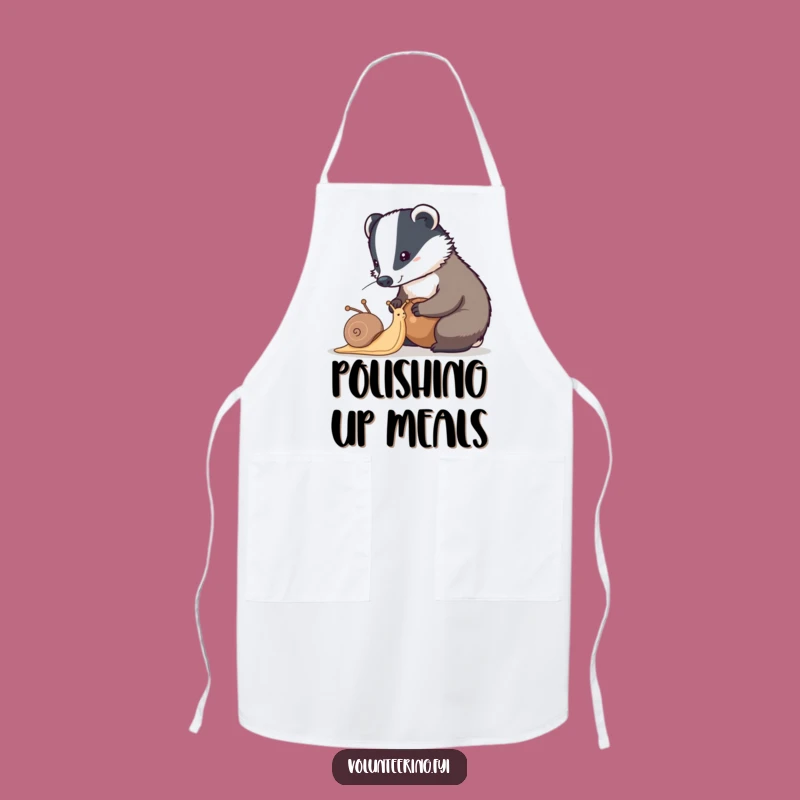 Funny Badger & Snail Apron - Kitchen Helper Design Gift