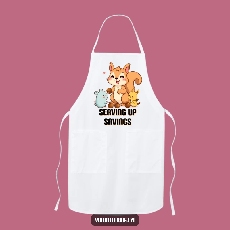 Funny Squirrel Apron: Kitchen Wear for Acorn Lovers, Humorous Gardener Gift