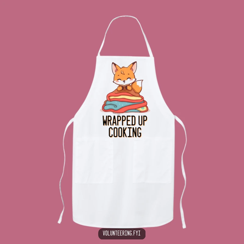 Funny Fox Den Apron: Playful Character Organizing Blankets, Protect Your Clothes Funny Gift