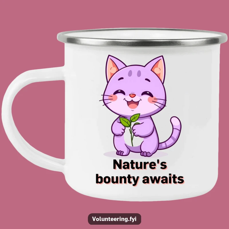 Funny Cat Gardener Camping Mug - Hilarious Outdoor Plant Lover Drinkware Gift