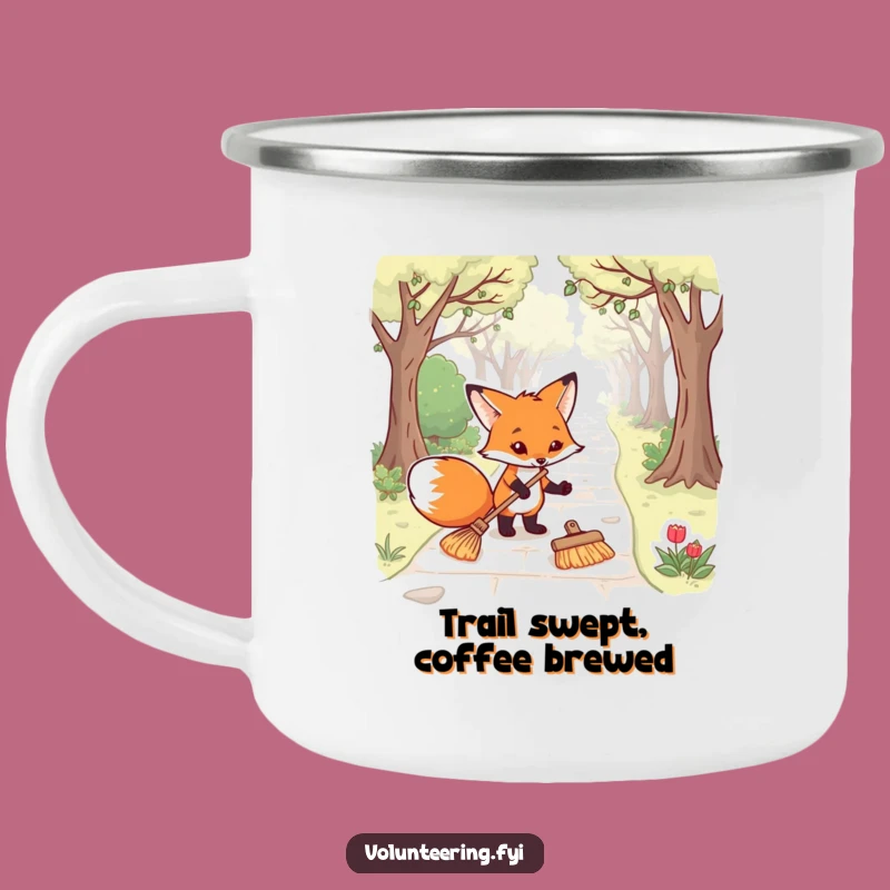 Funny Fox Camping Mug: Outdoor Adventures with Humorous Park Tidiness