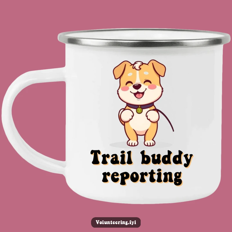 Funny Kawaii Dog Walking Mug: Outdoor Buddy Funny Gift