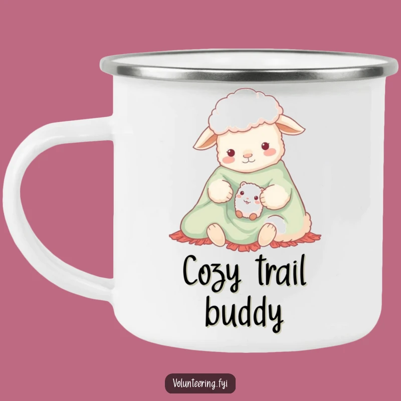 Funny Sheep Cozy Camping Mug - Durable & Hilarious Outdoor Gift