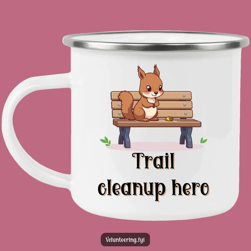 Funny Squirrel Cleaning Camping Mug: Nature's Tidiness on the Go