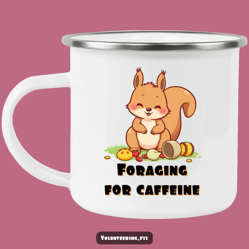 Funny Squirrel Picnic Camping Mug: Playful Critter Cup, Perfect Outdoor Gift