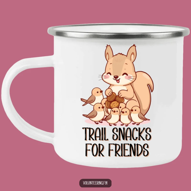 Funny Kawaii Squirrel Camping Mug - Adorable Sharing Design for Outdoor Adventures