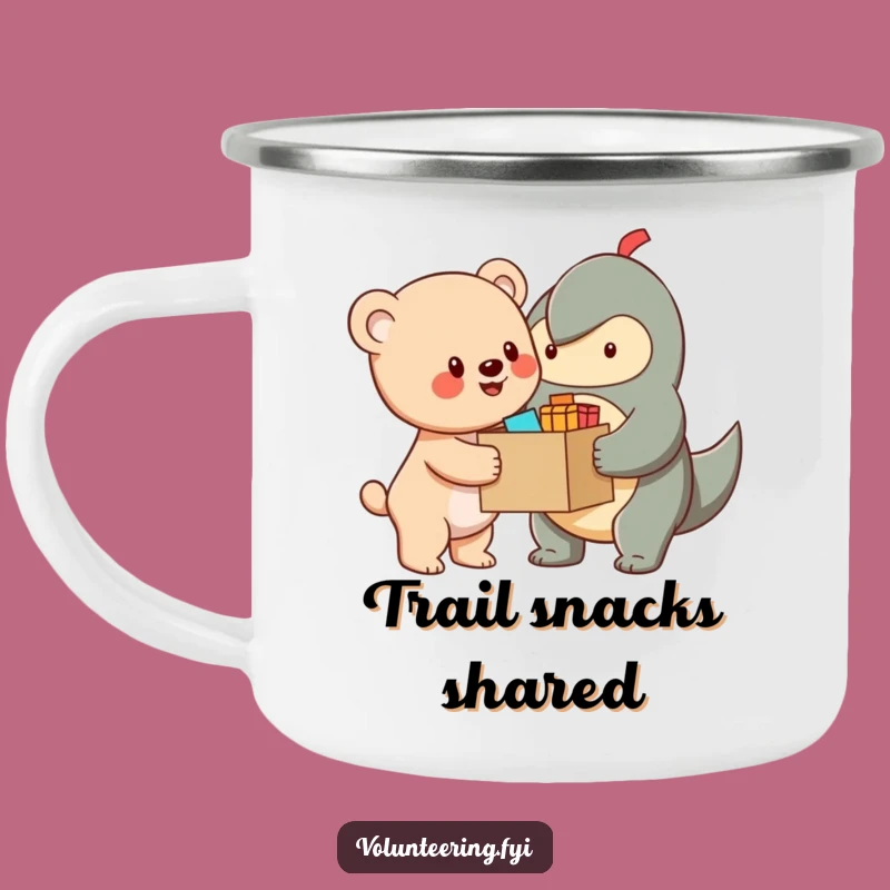 Funny Bear Cub Helper Camping Mug: Durable Mug with Cheerful Character Sharing Supplies, Funny Gift