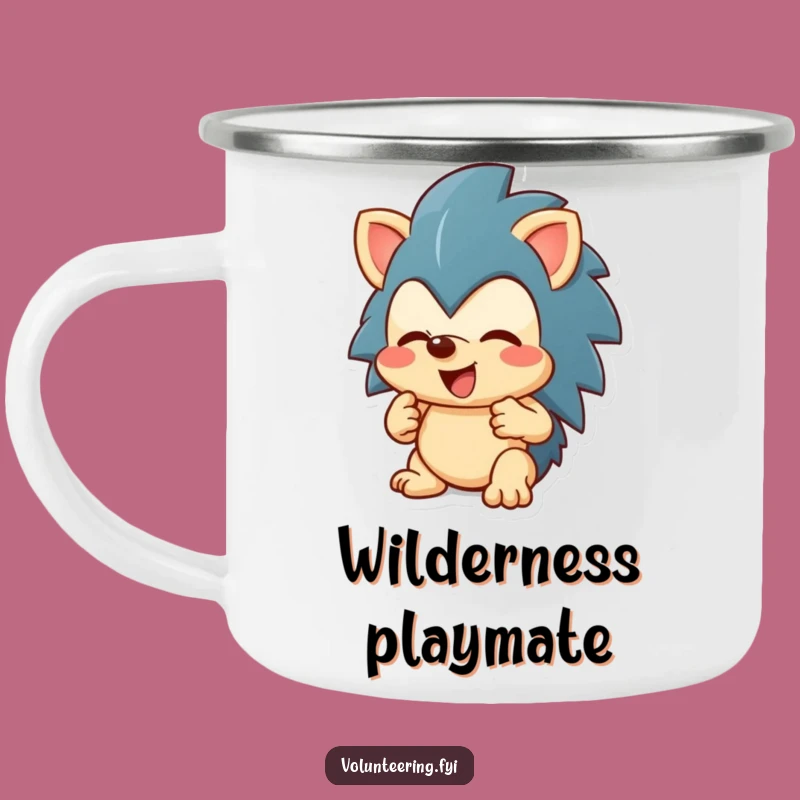 Funny Hedgehog Sharing Camping Mug - Adventure Fueled by Generosity!
