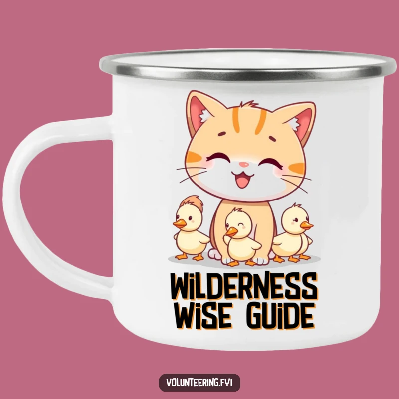 Funny Cat Duckling Camping Mug - Adventure Fueled by Whimsy & Guidance!