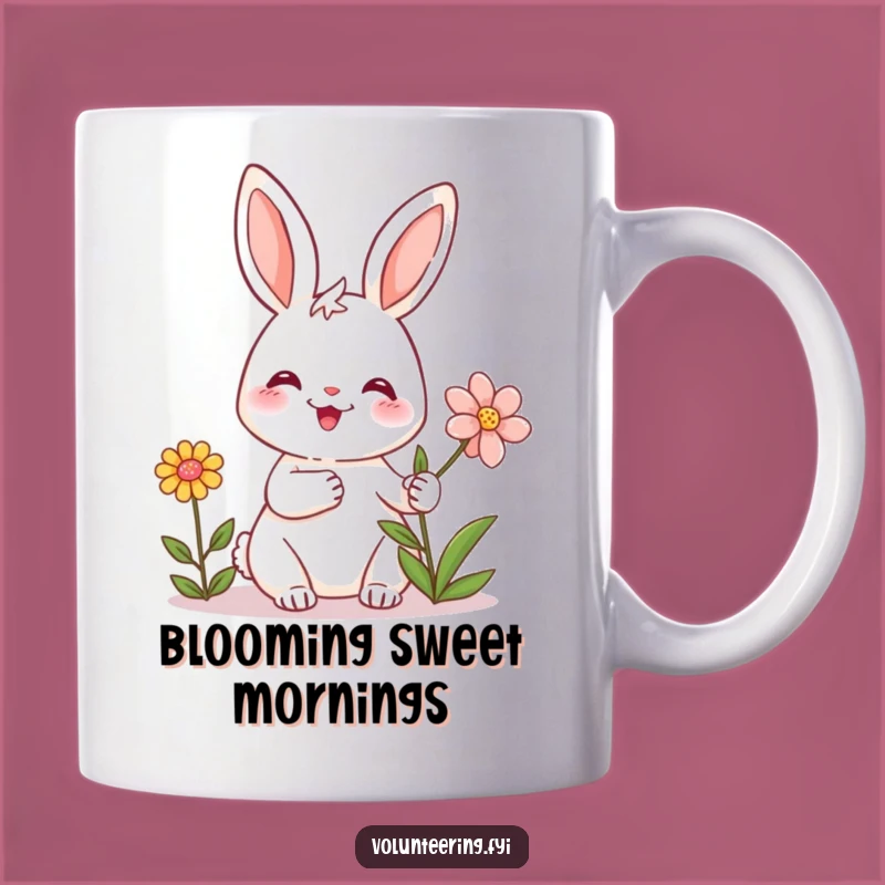 Funny Bunny Love Mug: A Hilarious Gift of Friendship and Flowers