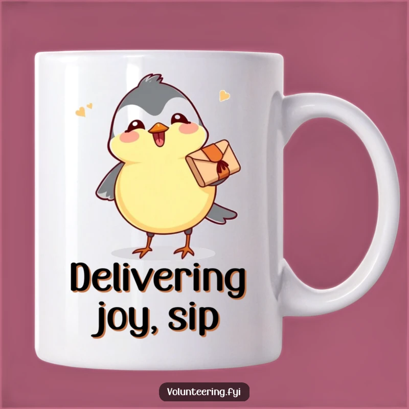 Funny Chickadee Delivery Mug - Joyful Bird Express Gift!