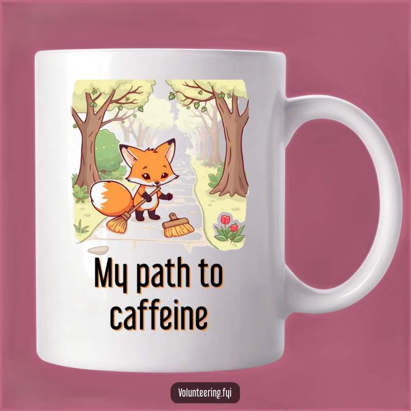 Funny Fox Park Cleaner Mug: A Dedicated Broom Enthusiast's Hilarious Gift