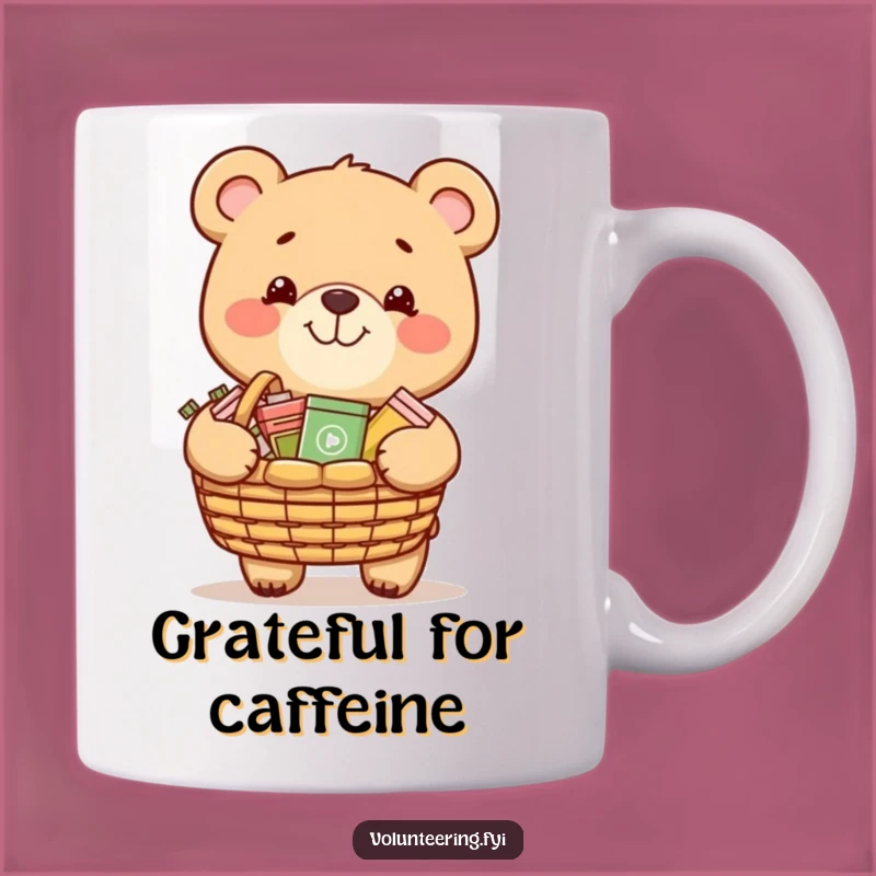 Funny Grinning Bear Mug: Generous Charity Gift for Kindhearted People