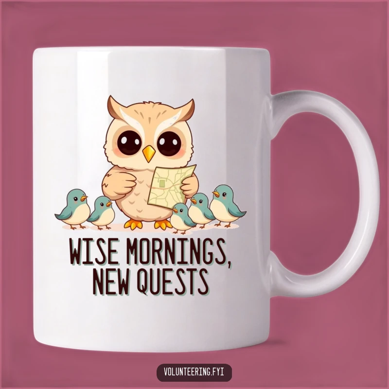 Funny Owl Map Navigator Mug - Hilarious Guidance & Gift Idea
