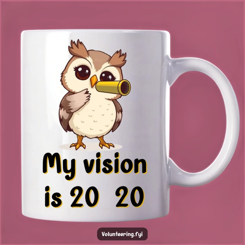 Funny Owl Telescope Mug: Perfect Gift for the Curious Helper