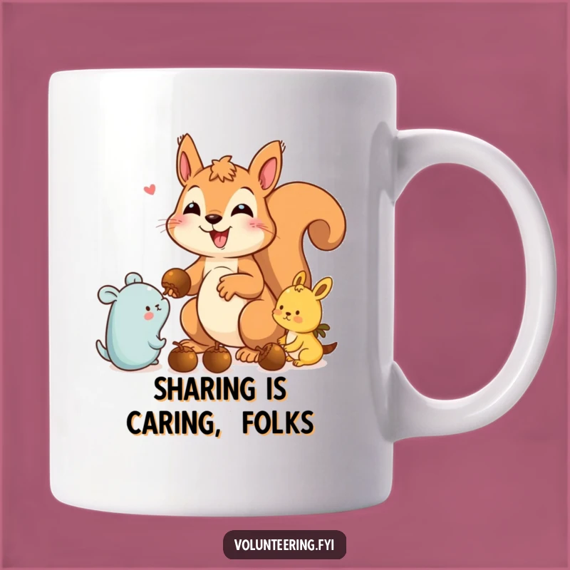 Funny Squirrel Acorn Mug: Generous Friend Gift, Delightful Woodland Creature Humor