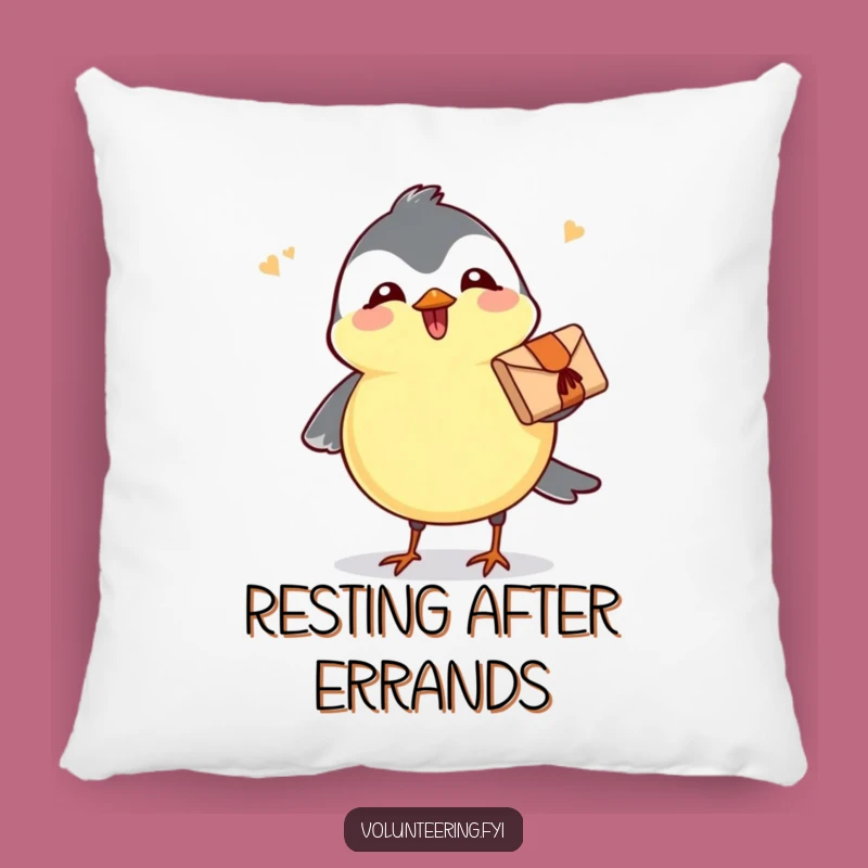 Funny Chickadee Parcel Pillow - Soft & Cheerful Accent Cushion