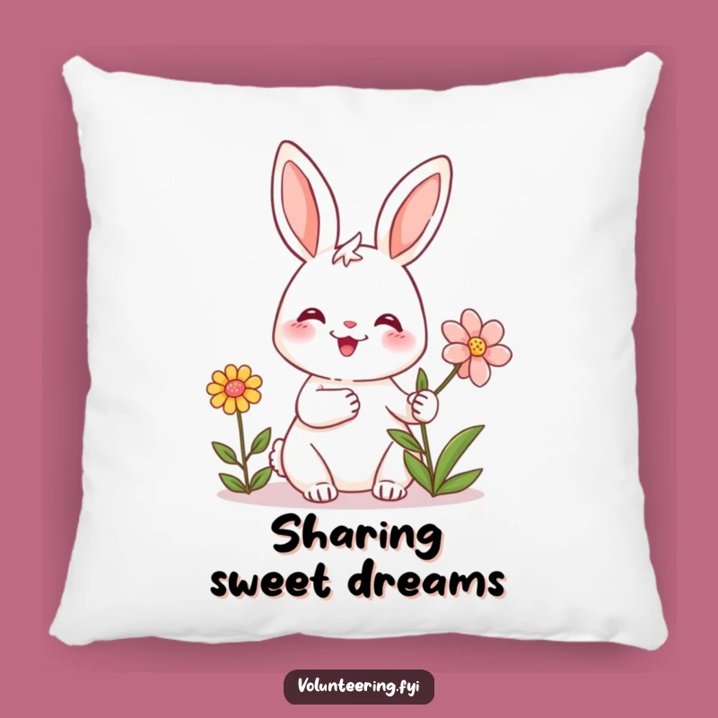 Funny Bunny Hug Pillow: Cozy Up with Hilarious Friendship Comfort