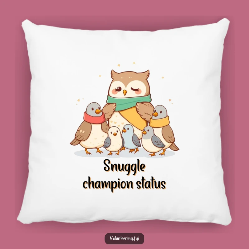 Soft Funny Owl Pillow: Comfy Cuddles with Blanket-Sharing Charm