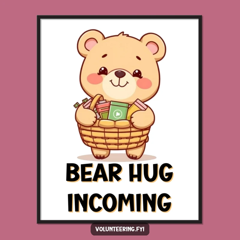 Funny Bear Donation Digital Art: Instant Generosity for Your Walls