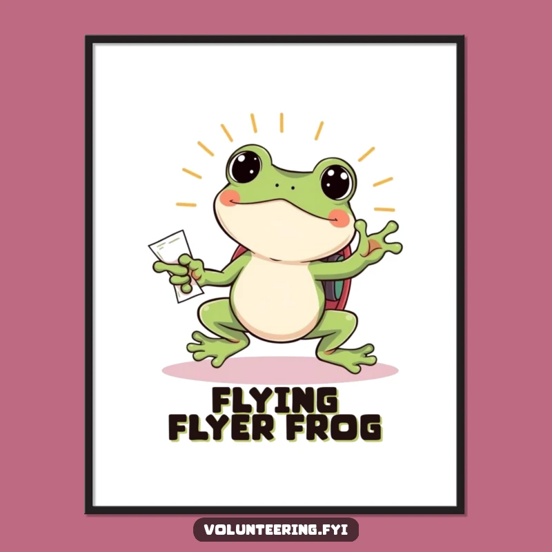 Funny Frog Digital Art: Energetic Illustration, a Humorous Gift