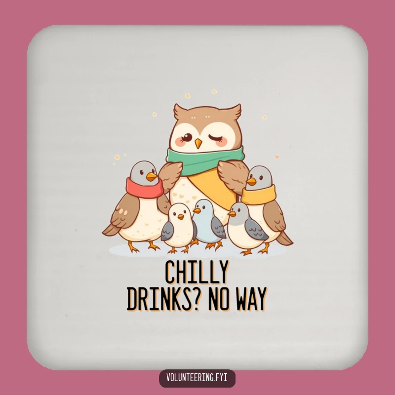 Cute Funny Owl Coasters: Protecting Tables with Warmth and Humor