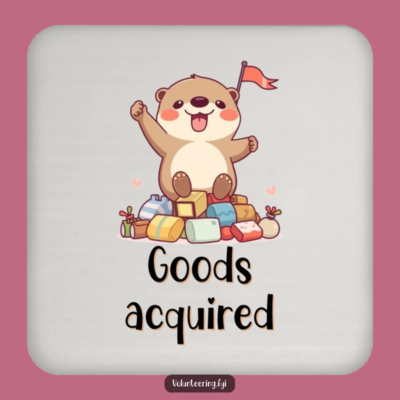 Funny Otter Coaster Set - Protect Surfaces with a Smile