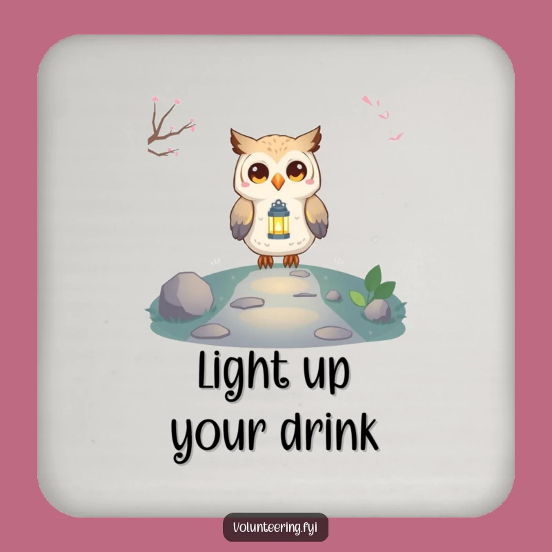 Funny Owl Lantern Coasters: Protect Surfaces with Wisdom, Chic Home Gift