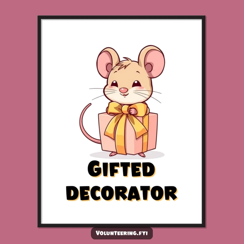 Funny Mouse Gift Poster: Hilarious Wall Art for the Detail-Oriented