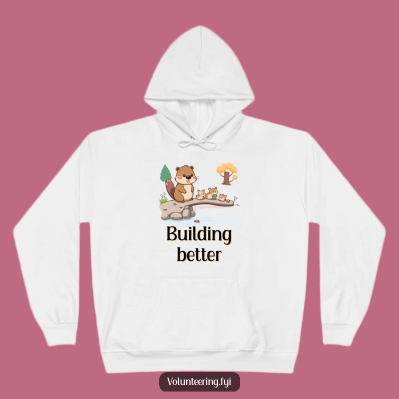 Funny Beaver Hoodie: Cozy Crew Leader, a Perfect Warm Gift
