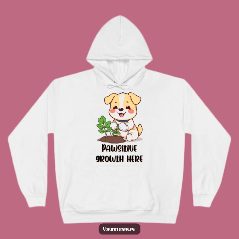 Funny Dog Planting Hoodie: Cozy Comfort with a Happy Pup Gardening, Funny Gift!