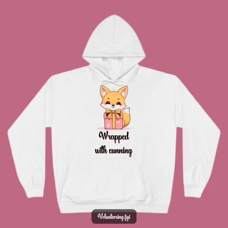 Funny Fox Gift Box Hoodie: Cozy Present Tyer, Perfect Warm Funny Gift