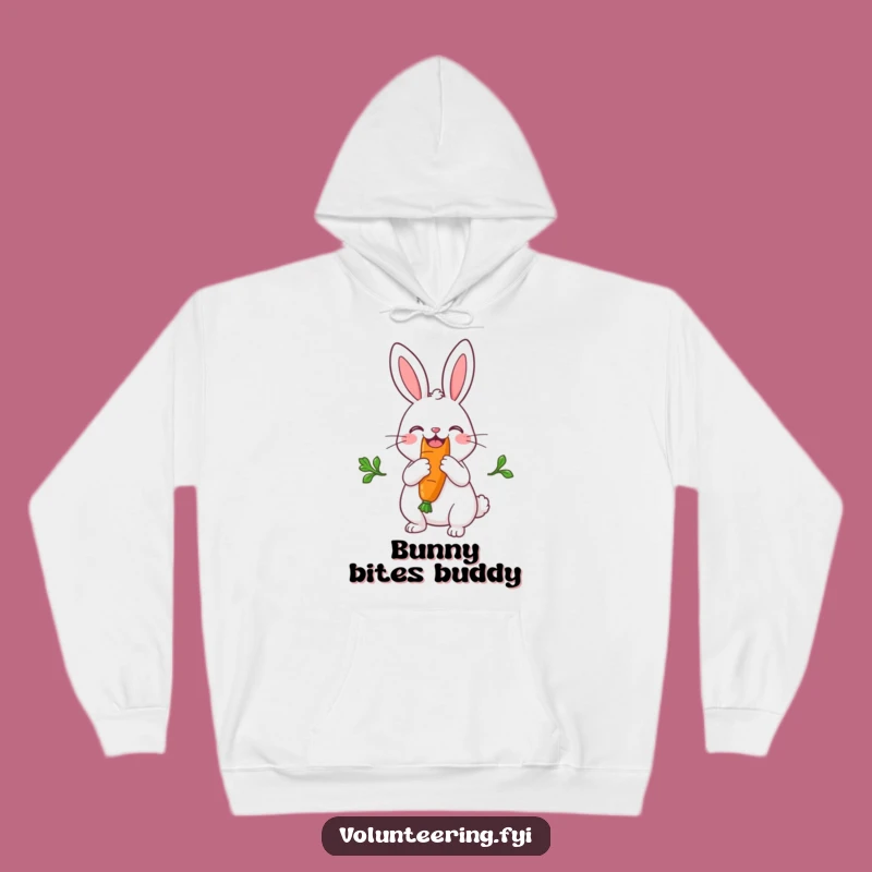 Funny Rabbit Carrot Hoodie: Cozy Sharing Hare, Perfect Warm Funny Gift
