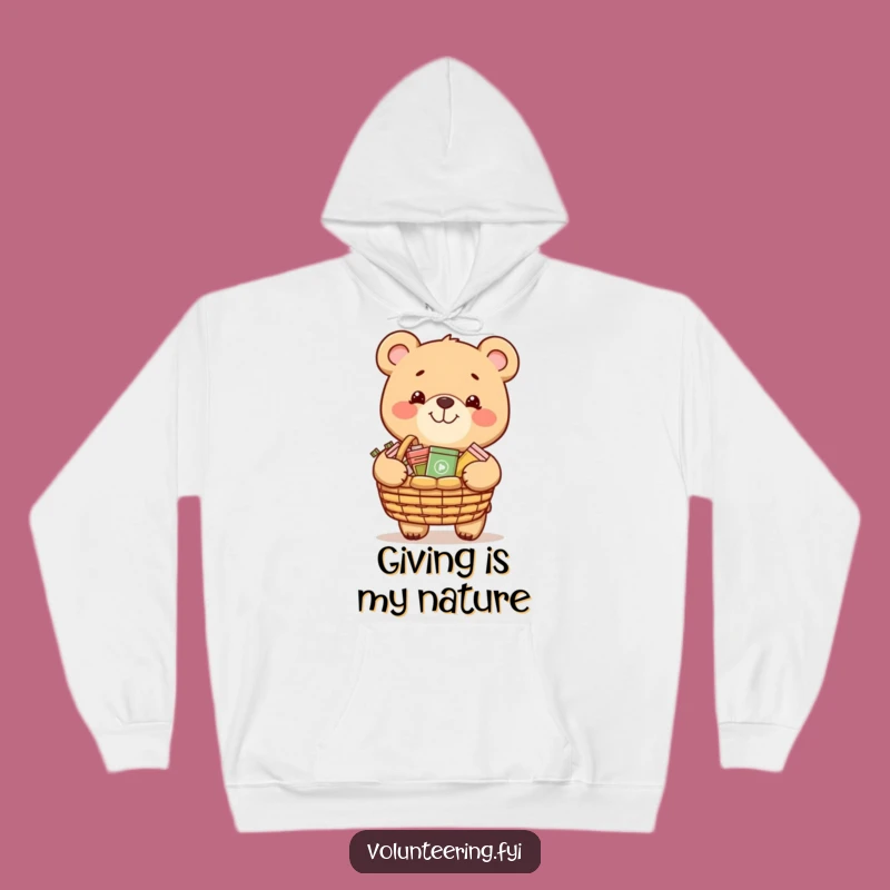 Funny Giving Bear Hoodie: Cozy Charity Apparel for Community Heroes