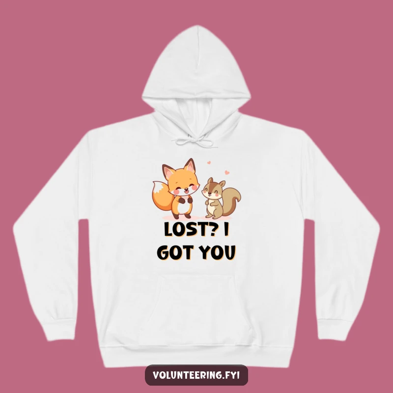 Funny Fox & Squirrel Hoodie - Cozy Helpful Critter Gift