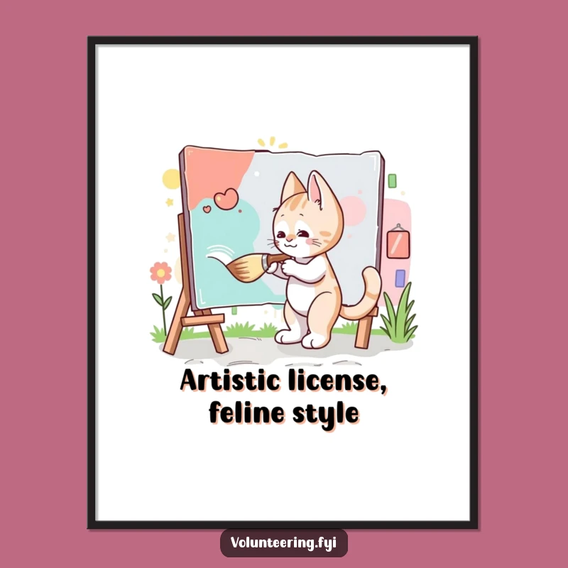 Free Printable Kitten Mural Wall Art: Funny Downloadable Art for Decor