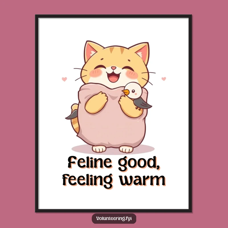 Free Printable Cat & Bird Wall Art: Funny Downloadable Art for Cozy Homes