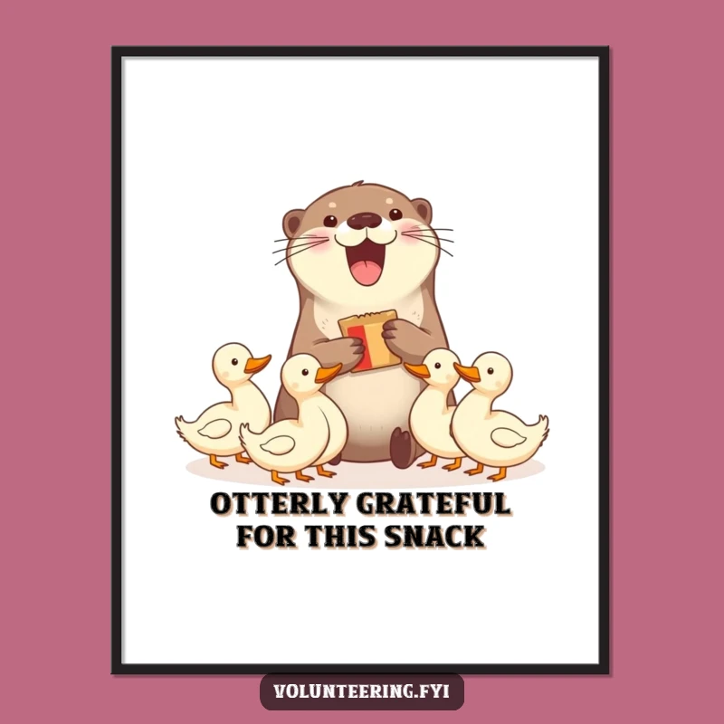 Free Printable Otter Wall Art: Sharing Humor, Downloadable Decor