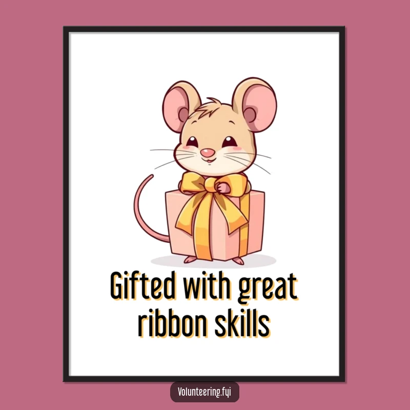 Free Printable Wall Art: Determined Mouse Gift, Humorous Downloadable Decor for Crafty Spaces