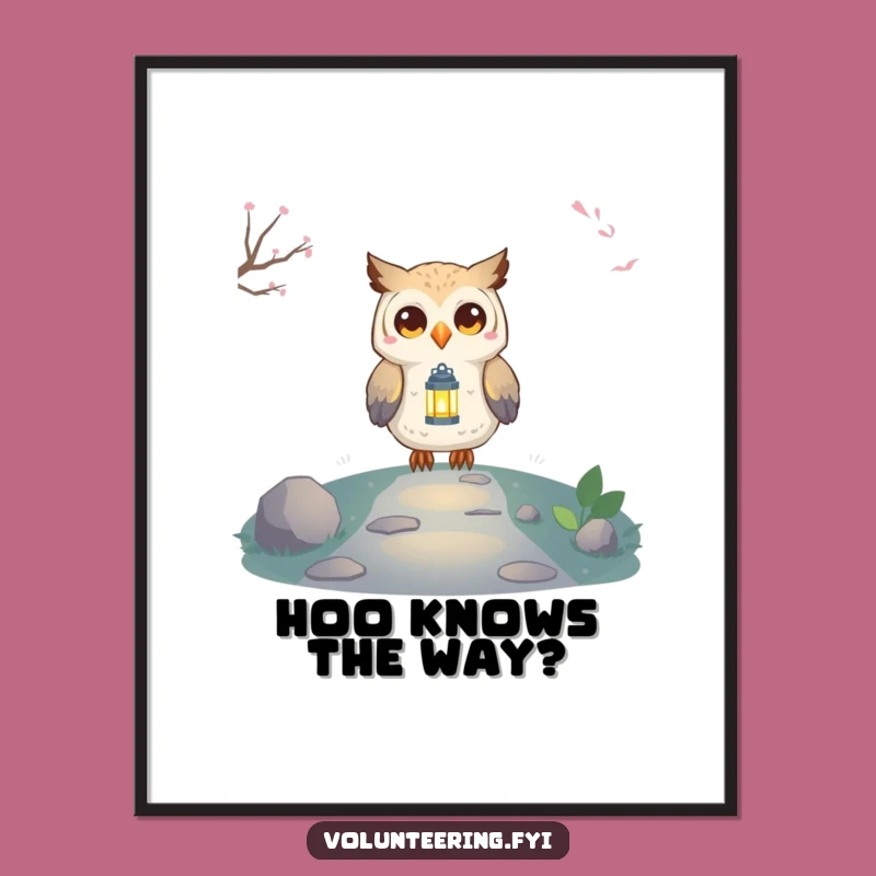 Free Printable Wall Art: Owl's Guiding Light, Funny Wisdom Decor