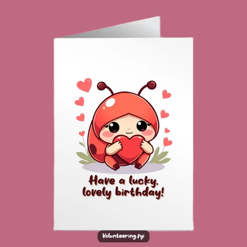 Free Printable Birthday Card: Guiding Ladybug, Funny Downloadable Gift for a Wonderful Year!