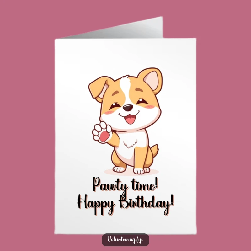 Free Printable Dog Birthday Card: Joyful Paws for Downloadable Birthday Fun!