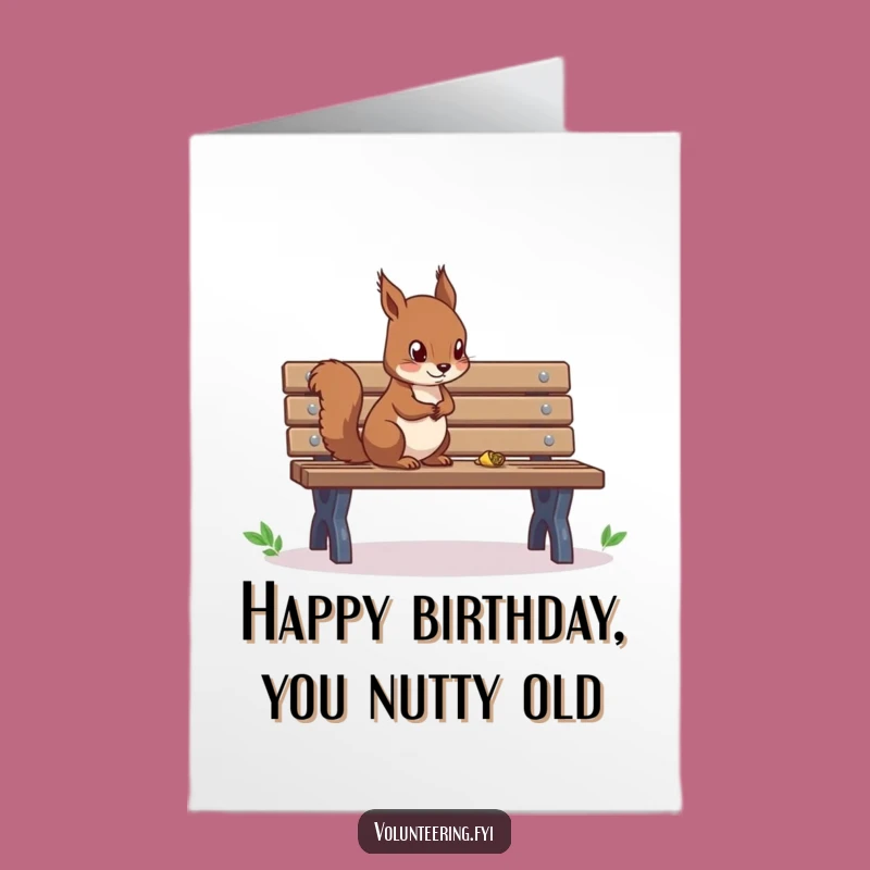 Happy Birthday Free Printable Card: Tidy Squirrel, Nature's Surprise, Downloadable Fun
